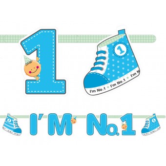Viseči napis "I'm No.1" modra