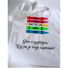 Bombažna vrečka z napisom ali motivom po želji